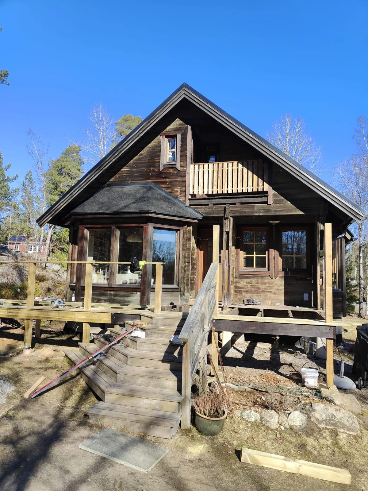 Byggnation av ny altan - Före